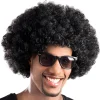 Afro paryk deluxe, sort