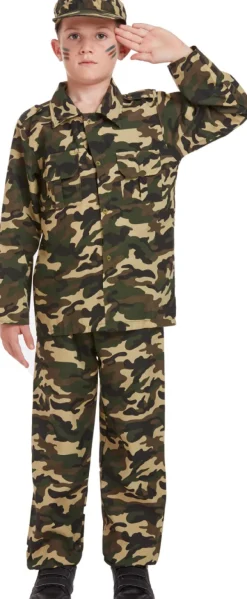 Army dreng kostume 7-9 år