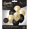 Ballon buket Birthday guld/sort