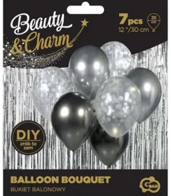 Ballon buket sølv-grafit