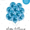 Balloner glossy blå 10-pak
