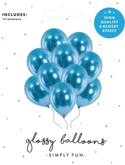 Balloner glossy blå 10-pak