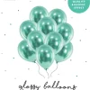 Balloner glossy grøn 10-pak