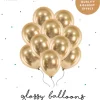 Balloner glossy guld 10-pak