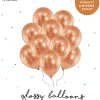 Balloner glossy kobber 10-pak