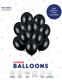 Balloner sort 30 cm 10-pak