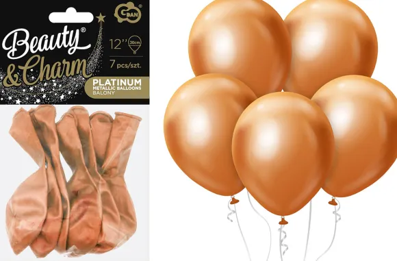 Ballon metallic kobber 7-pak