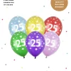 Ballon 25 metallic mix 6-pk