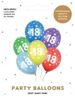 Ballon 18 metallic mix 6-pk