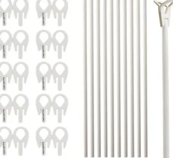 Ballonpinde hvid pap 10-pak