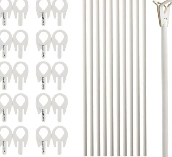 Ballonpinde hvid pap 10-pak