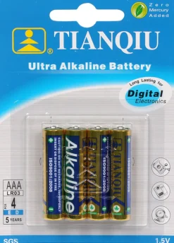 Batteri AAA alkaline 4-pak