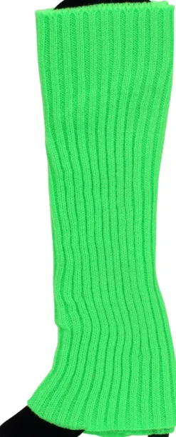 Benvarmere strik, neon-grøn