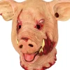 Blodigt grisehoved maske