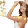 Blomster tatoveringer, guld