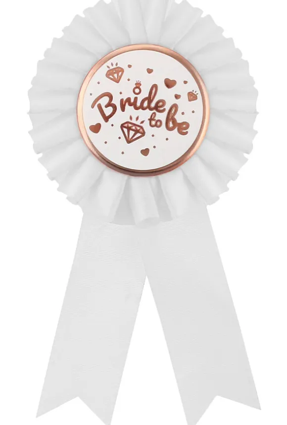 Bride to be badge med satinbånd