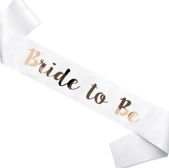 Bride to be skråbånd, hvid