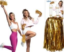 Cheerleader pom poms, guld