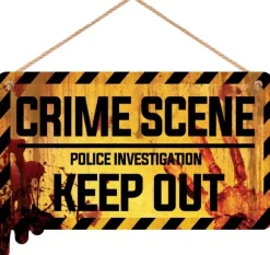 Crime Scene Keep Out skilt