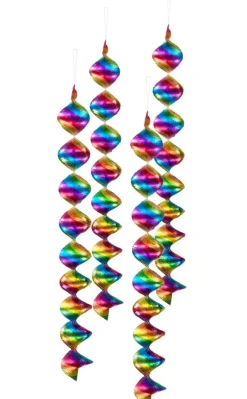 Deko-spiral metallic 60 cm 4-pak