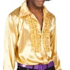 Disco skjorte guld, XL
