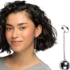 Diskokugle øreringe clip-on 2-pk