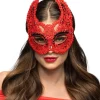 Djævel blonde maske, rød