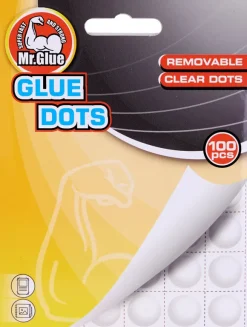 Dobbeltklæbende dots 100-pak
