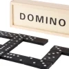 Domino spil i træ-æske