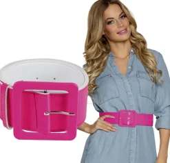 80er bælte bredt, neon pink