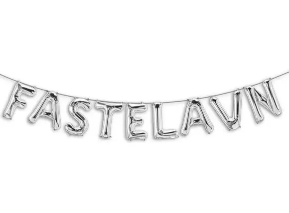 Fastelavn ballon sæt, sølv
