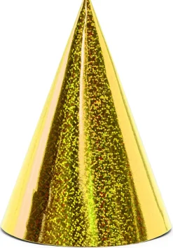 Festhat pap 16 cm guld 6-pak