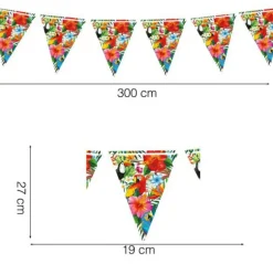 Flagguirlande Hawaii 3m