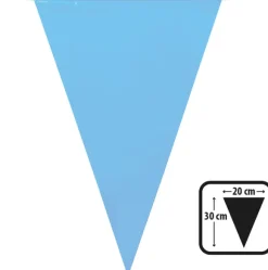 Flagguirlande lyseblå 10 m