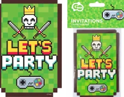 Game On invitationer 6-pak