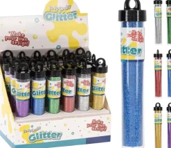 Glitter i plastrør