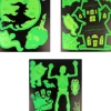 Halloween vindue-stickers 3 ark
