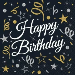 Happy Birthday servietter 20-pak