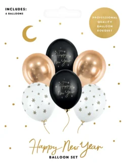Happy New Year ballon 6-pak