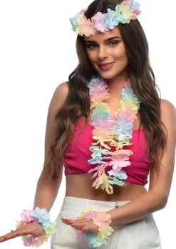 Hawaiikrans sæt, pastel