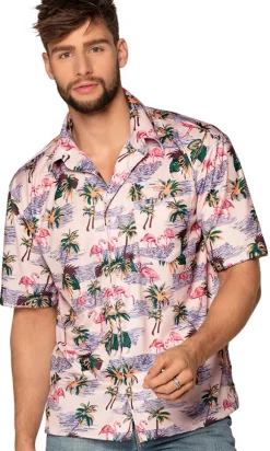Hawaii skjorte flamingo XXL