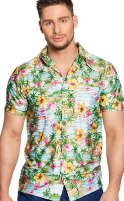 Hawaii skjorte hibiscus, XL