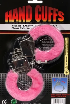 Håndjern med pink plys