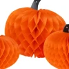 Honeycomb græskar deko 3-pk
