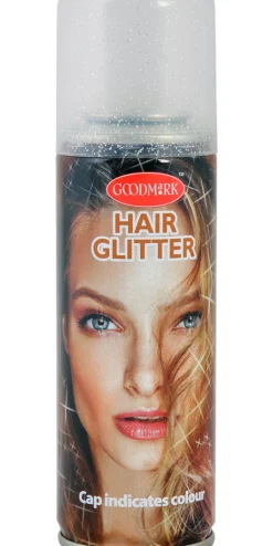 Hårfarve spray glitter, sølv