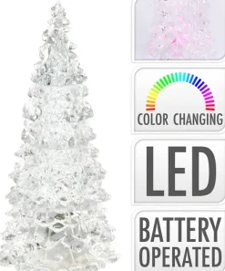 Juletræ akryl LED 12 cm