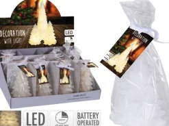 Juletræ LED-lys 12 cm hvid