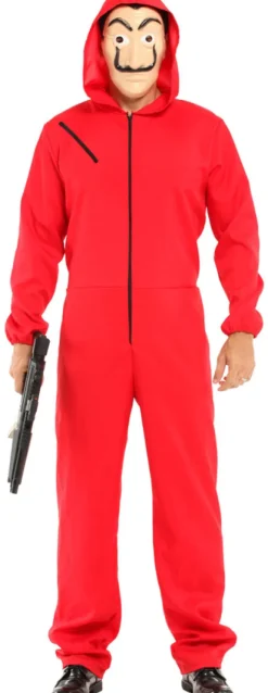 Jumpsuit med hætte og maske