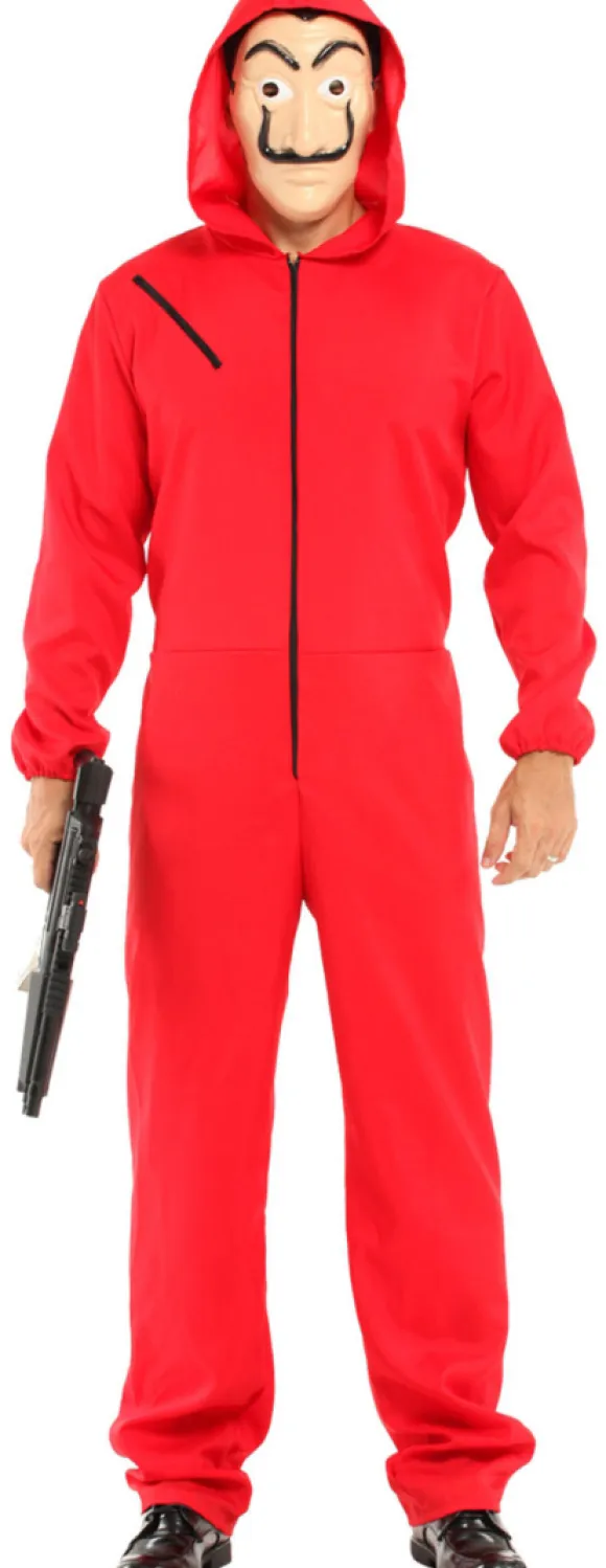 Jumpsuit med hætte og maske
