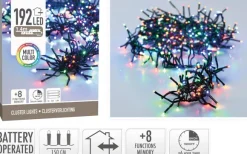Klyngelyskæde 192 LED multi 1,4m